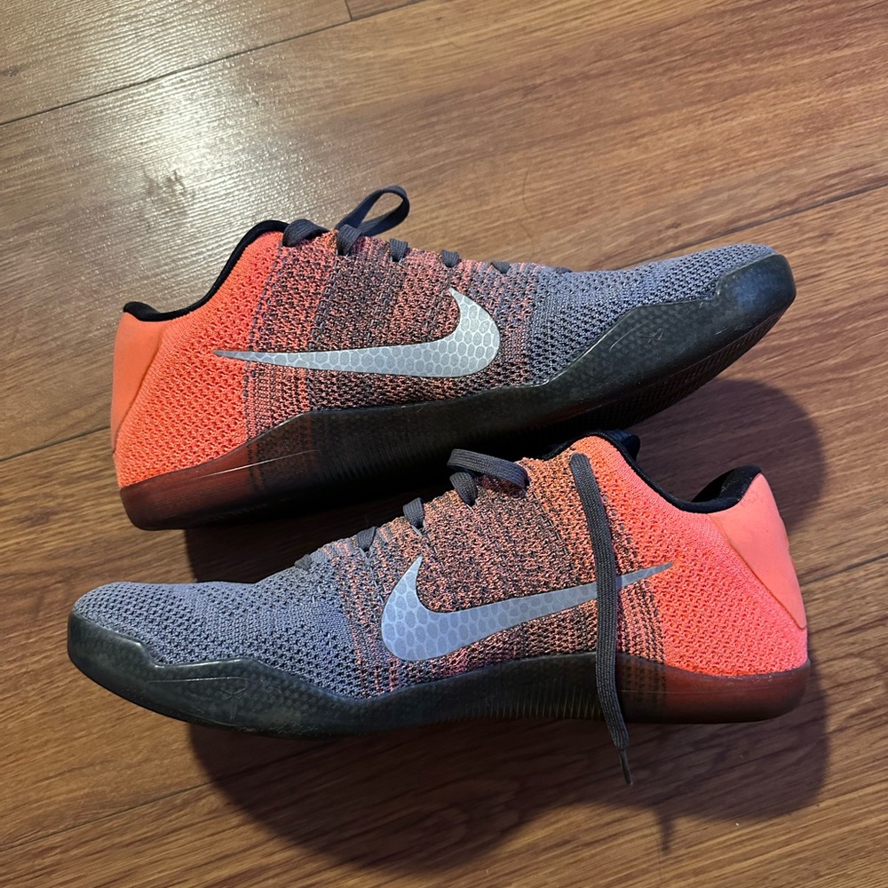 Nike Flyknit Orange and Gray Sneakers
